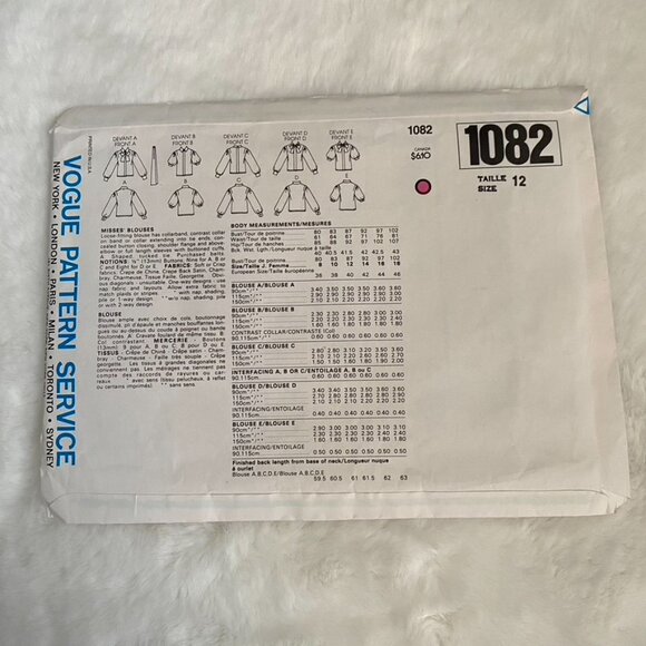 Vogue's Basic Design Sewing Pattern - Picture 2 of 2